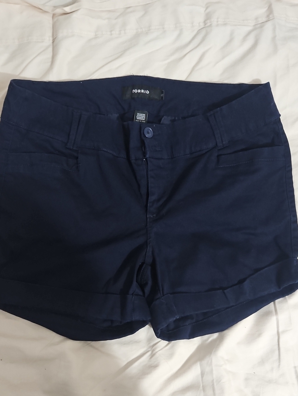 torrid navy cuffed bermuda shorts
